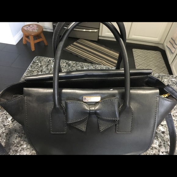 Kate Spade Black Leather Montrose Avenue Charee. White mark shown in picture. - Picture 6 of 7